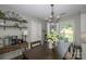 Dining room with farmhouse decor and view to backyard at 386 Greenlea Cir, Taylorsville, NC 28681