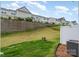 Backyard features a retaining wall and a grassy area, offering potential for landscaping at 6011 Chelsea Oaks Rdg, Tega Cay, SC 29708