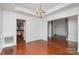 Spacious living room showcasing hardwood floors and ample natural light at 8221 Brookings Dr, Charlotte, NC 28269