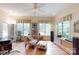 Cozy sun room with multiple windows, comfortable seating, and views of the outdoor greenery at 1061 Nw 14Th Avenue Nw Dr, Hickory, NC 28601