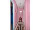 Bright pink hallway is adorned with decor leading to what appears to be a blue painted room at 1111 Green Street Ext, Rock Hill, SC 29730