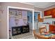 Eat-in kitchen shows modern laundry appliances through a large opening in the wall at 1111 Green Street Ext, Rock Hill, SC 29730