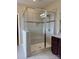 Bathroom features a large glass shower with a built-in bench and tiled walls at 1281 Arges River Dr, Fort Mill, SC 29715