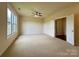 Bedroom featuring natural light with a ceiling fan and neutral carpet at 1281 Arges River Dr, Fort Mill, SC 29715