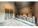 Home theater featuring multiple black leather recliners and gray carpeting at 157 Dedham Loop, Mooresville, NC 28117