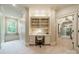 Hallway nook with built-in desk and shelving, window seat and great natural light at 157 Dedham Loop, Mooresville, NC 28117