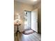 Welcoming foyer featuring stylish flooring and a view of the outdoors through the open front door at 161 Old Harbor Dr, Mount Gilead, NC 27306