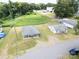 Aerial view featuring two single-story homes, a large grassy lot, and mature trees at 206 13Th St, Belmont, NC 28012