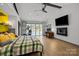 Open bedroom with en suite bath and access to the backyard pool at 2121 Valencia Ter, Charlotte, NC 28226