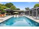 Wide shot of an outdoor pool area at 2121 Valencia Ter, Charlotte, NC 28226