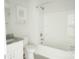 The bathroom is crisp and clean, featuring shower and vanity with granite countertops at 2908 Burgess Dr, Charlotte, NC 28208