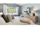Bright bedroom featuring a window, neutral-toned decor, soft bedding, and neutral colors at 3019 Sassafras Trl, Gastonia, NC 28056