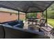 Outdoor living space with a gazebo, ample seating, and an outdoor dining area for relaxation at 3116 Pilgrim Rd, Chester, SC 29706