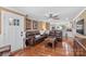 Open living room showcasing hardwood floors, traditional wall trim and ceiling fan at 314 Euclid Ave, Statesville, NC 28677