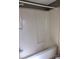 All white shower and tub combination at 33 Honeysuckle Ln, Taylorsville, NC 28681