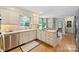 Bright kitchen features white cabinetry, a stainless steel dishwasher, and hardwood flooring at 5508 Kincross Ln, Charlotte, NC 28277