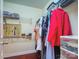 This walk-in closet has ample space with built-in shelves for organization at 7122 Marlin St, Gastonia, NC 28056