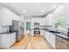 Modern kitchen featuring sleek countertops, stainless steel appliances, and ample cabinet space at 8709 Huntland Ct, Charlotte, NC 28277