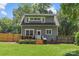 Two-story home with a backyard deck, wooden fence, and a large grassy area at 1241 Rollins Ave, Charlotte, NC 28205