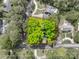 Aerial view of property featuring mature trees and outlined lot lines at 1581 Granville Rd, Rock Hill, SC 29732