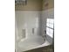 Full bathroom with shower and bath combination, all white fixtures at 1669 California Rd, York, SC 29745