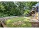 Lush backyard with a wooden fence, patio, and deck providing a private outdoor oasis at 206 Pelham Ln, Fort Mill, SC 29715