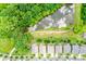 Beautiful aerial view of homes backing onto a lush pond, providing a serene and private setting at 217 Barberry Dr, Belmont, NC 28012