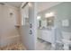 Well-lit bathroom with a tiled shower and modern fixtures at 217 Barberry Dr, Belmont, NC 28012
