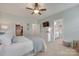 This bedroom has two doors and a window at 217 Barberry Dr, Belmont, NC 28012