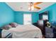 Bright bedroom featuring a ceiling fan, a window, and natural light at 42 Linford St, Belmont, NC 28012