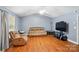 Inviting living room with hardwood floors, neutral paint, and comfortable furnishings at 42 Linford St, Belmont, NC 28012