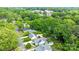 Aerial view of homes with mature trees providing shade in a tranquil residential neighborhood setting at 509 W Sixth Ave, Gastonia, NC 28052