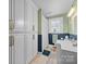 Well-lit bathroom featuring ample cabinet space, stylish fixtures, and neutral decor at 509 W Sixth Ave, Gastonia, NC 28052