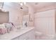 Bright bathroom with white vanity, mirror, and coordinated decor is fresh and clean at 9625 Surface Hill Rd, Mint Hill, NC 28227