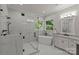 Beautiful bathroom with a glass shower, a soaking tub, and granite countertops at 9831 Sedgefield Dr, Waxhaw, NC 28173