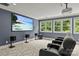 Comfortable home theater featuring a large screen, projector, surround sound, and plush seating at 9831 Sedgefield Dr, Waxhaw, NC 28173
