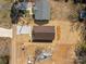 Aerial view showcases the proximity of the house to a second home and newly poured concrete at 132 Swimmers Ln, Salisbury, NC 28146