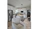 Bright eat-in kitchen with stainless steel appliances, granite countertops, and central island at 132 Swimmers Ln, Salisbury, NC 28146