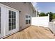 Back deck of home with door to interior at 15623 Sir Charles Pl, Charlotte, NC 28277