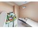 View of a messy room filled with styrofoam pieces and a floral arrangement at 16615 Crimson Sargent Dr, Charlotte, NC 28213