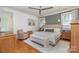 Inviting main bedroom featuring stylish decor, hardwood floors, and abundant natural light at 1830 Wickford Pl, Charlotte, NC 28203
