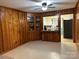 View of the kitchen from the dining room showing the open layout and breakfast bar at 2009 Hickory Grove Rd, Gastonia, NC 28056