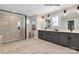 Stylish bathroom featuring a glass shower enclosure, dual vanity, and a neutral color palette at 2046 Sabra St # Cwo0006, Gastonia, NC 28054
