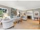 Cozy living room with fireplace, neutral tones, and ample seating at 2432 Hassell Pl, Charlotte, NC 28209