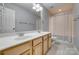 Bathroom with double sinks and plenty of cabinet space at 328 Rose Garden Ct, Rock Hill, SC 29732