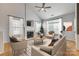 Comfortable living room with a fireplace, vaulted ceilings and plenty of seating at 328 Rose Garden Ct, Rock Hill, SC 29732