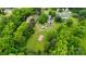 Large property with residential buildings, green spaces, and scattered trees create a private and natural setting at 3700 Nevin Rd, Charlotte, NC 28269