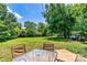 Spacious backyard with large lawn, seating, and grilling area at 413 Picadilly Ln, Troutman, NC 28166