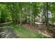 Secluded backyard retreat with lush greenery and a patio, offering privacy and tranquility at 6009 Swanston Dr, Charlotte, NC 28269