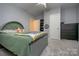 Charming bedroom with light gray walls, plush carpeting, and comfortable bedding at 6009 Swanston Dr, Charlotte, NC 28269